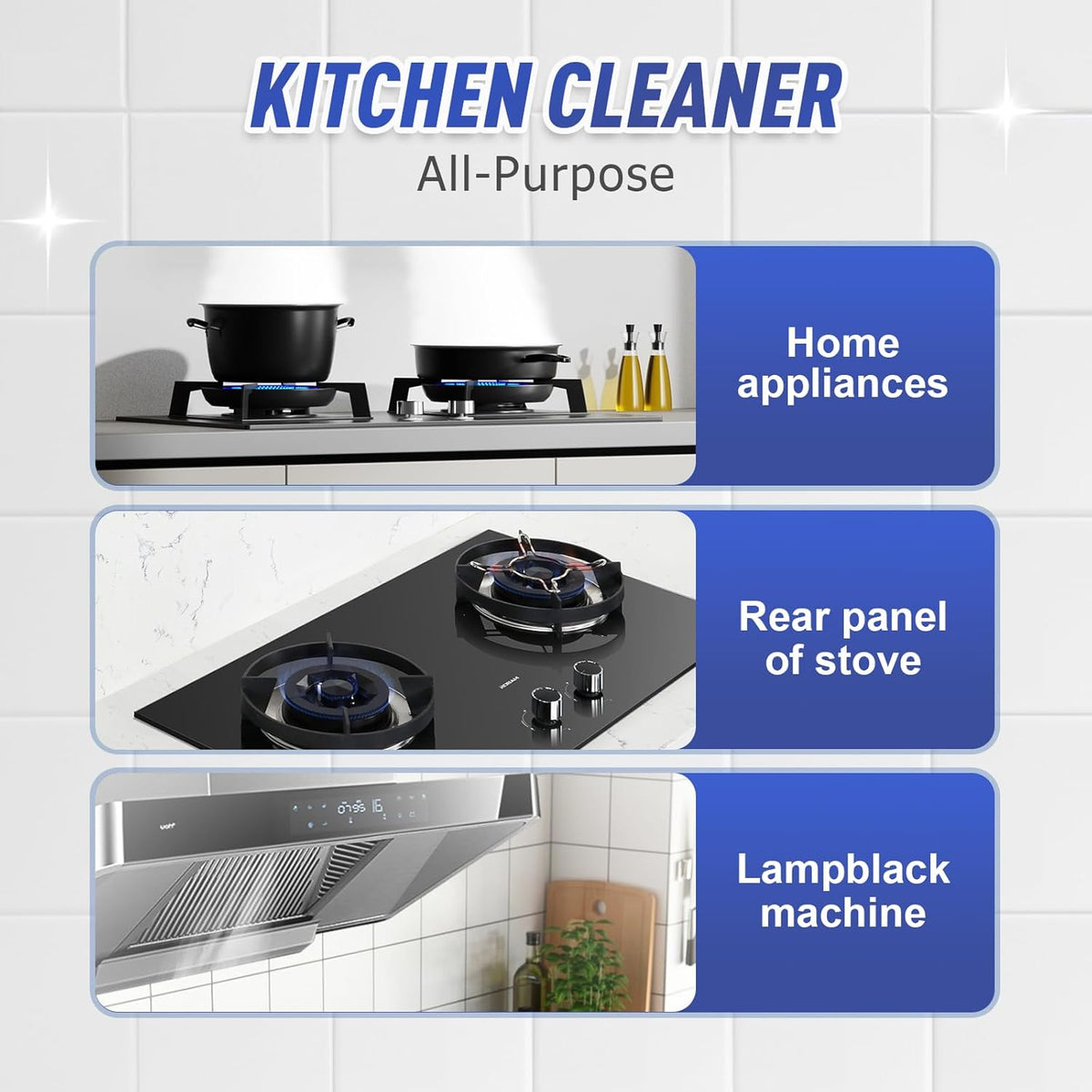 Kitchen Heavy Oil Cleaner, 2025 Newly Upgraded Heavy Duty Oil Stain Remover, 500 ML Multipurpose Cleaner Spray, Kitchen Degreaser Spray for Stovetops, Ovens, Range Hoods (1)