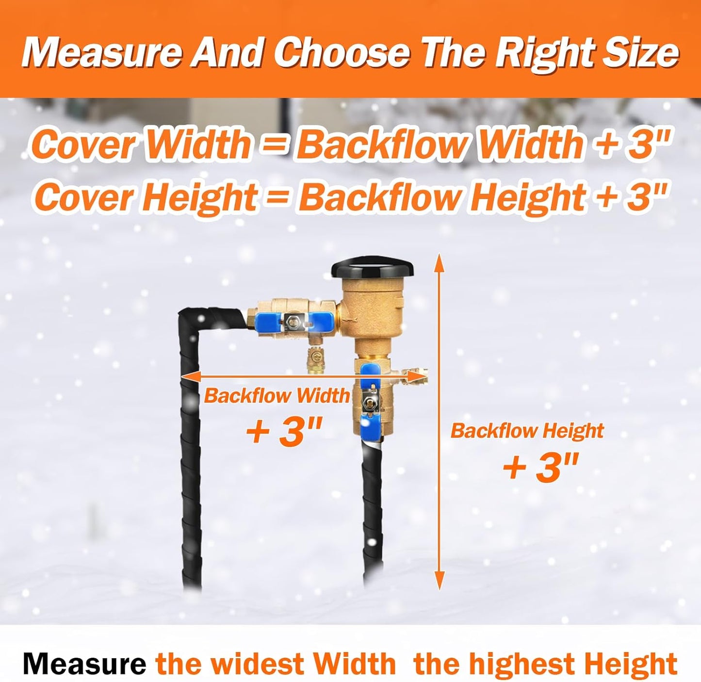 Backflow Preventer Pipe Insulation Cover (5°F) - Irrigation Sprinkler Valve Insulated Pouch - Water Well Pump Cover - Sturdy 5 Layers for Winter Freeze Protection, 24" W x 18" H, Beige