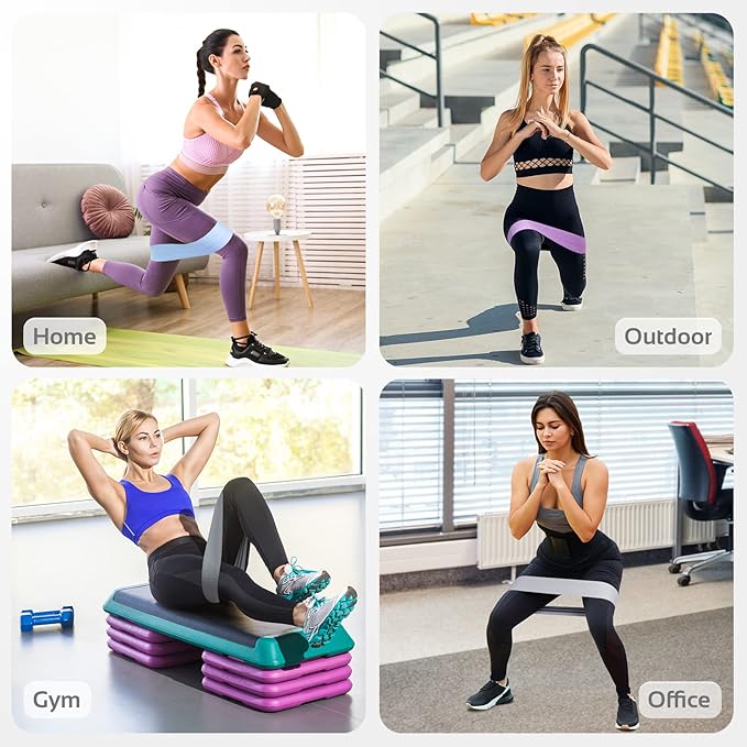 TheFitLife Resistance Exercise Bands for Women - Fabric Workout Bands for Booty, Hip, Glute, Leg, Thigh, Squat, Butt Lift Excersize and Fitness Loop Bands for Home Gym