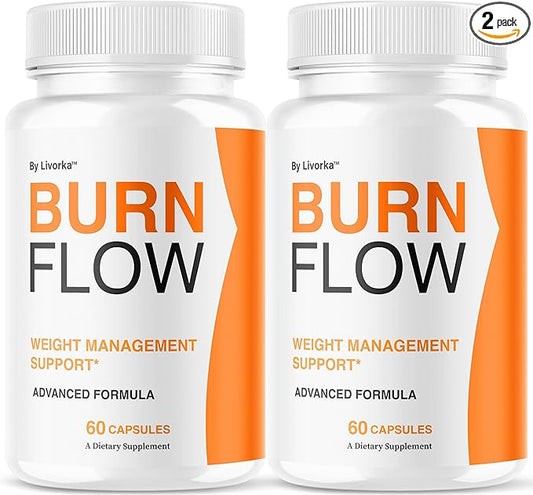 (2 Pack) BurnFlow Capsules - Official BurnFlow Advanced Premium Formula, All Natural BurnFlow Support Capsules for Overall Health & Wellness, BurnFlow Pills Reviews, 120 Capsules for 2 Months