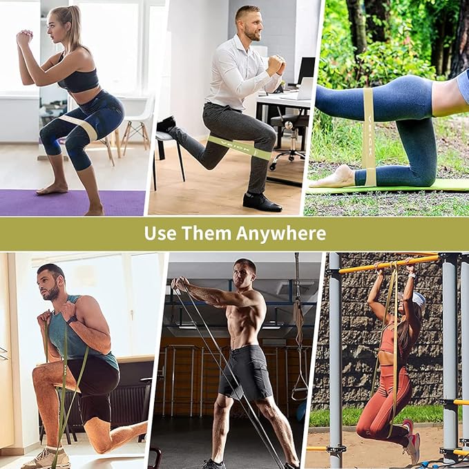 VEICK Resistance Bands for Working Out, Exercise Bands, Workout Bands, Pull Up Assistance Bands, Long Heavy Stretch Bands Set for Men and Women, Power Weight Gym at Home Fitness Equipment