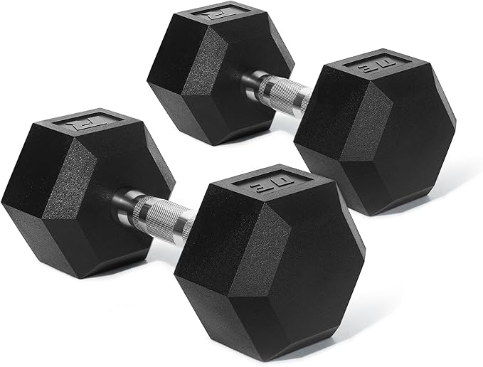 RitFit 5-650 LBS PVC Encased Hex Dumbbell Sets with Optional Rack for Home Gym, Hand weight with Chrome Handle for Strength Training, Workouts