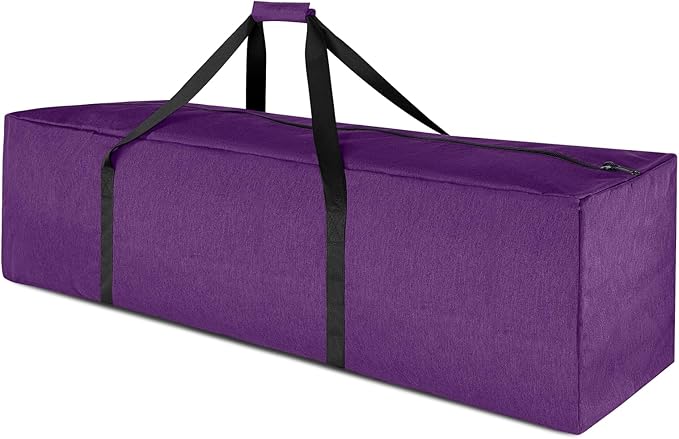 TOPDesign 46 Inch Extra Large Zippered Duffel Bag for Travel Camping Sports Equipment Storage, Waterproof Foldable Luggage Bag with Padded Handles