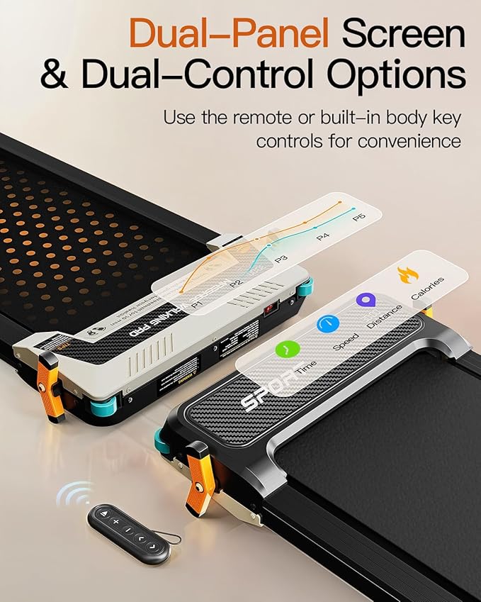 FUNRAY Versatile Walking Pad Treadmill with Incline - Dual-Sided Under Desk Treadmill with Foot Massage,2 in 1 Walking Machine for Home/Office with 330LBS Weight Capacity