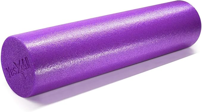 Yes4All Medium Firm Round PE Foam Roller 12, 18, 24, 36 Inches for Pilates, Yoga, Stretching, Balance & Core Exercises