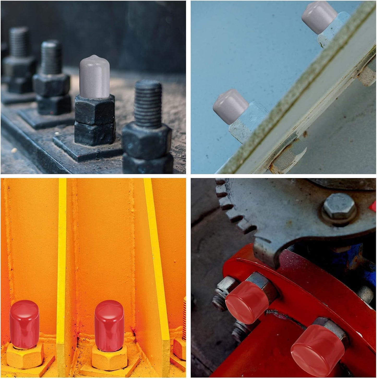 uxcell 20pcs Rubber End Caps 33mm(1 5/16") ID Vinyl PVC Round Tube Bolt Cap Cover Screw Thread Protectors Brown