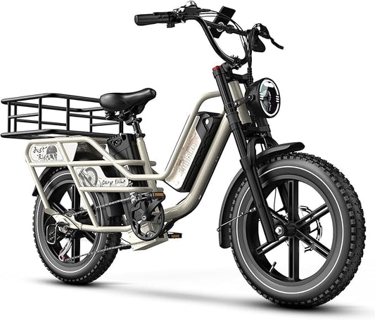 1500W Electric Bike for Adults,48V 20/60Ah Removable Battery Max Range 80Miles & 30MPH Electric Bicycle,20''×4" Fat Tire Ebike,Adult Electric Bicycles for Commute Beach Snow,E-Bike UL Certified