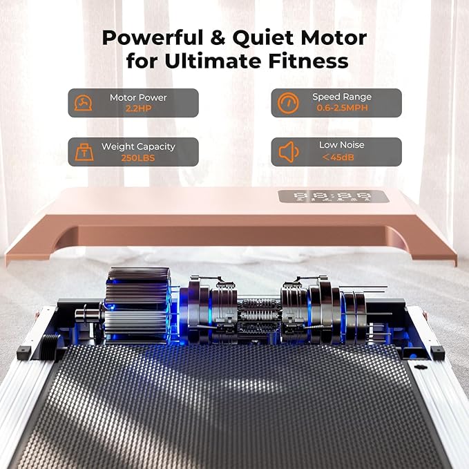 SupeRun Walking Pad, Under Desk Treadmill, 3 in 1 Portable Treadmill with Remote Control LED Display, 2.5 HP Quiet Walking Jogging Machine for Office Home Use, 300 Lbs Capacity