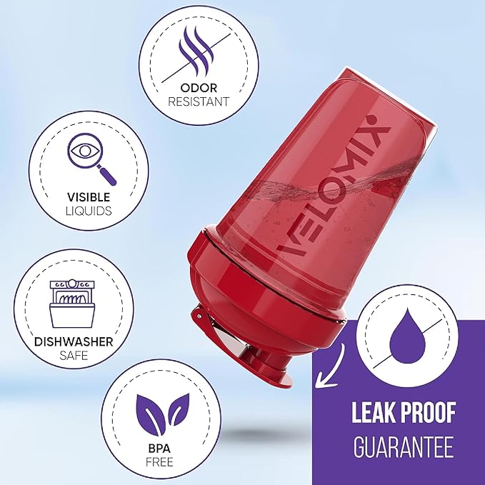 '-2 Pack- 20 oz Protein Shaker Bottles for Protein Mixes - 2x Wire Whisk | Leak Proof Shaker Cups for Protein Shakes and Pre Workout | Protein Shaker Bottle Pack