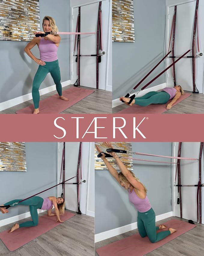 STAERK Pilates Suspension Training System - Premium Resistance Training Kit - At-Home Pilates for Strength & Flexibility - Resistance Bands Set for Home Gym, Travel, and Outdoors