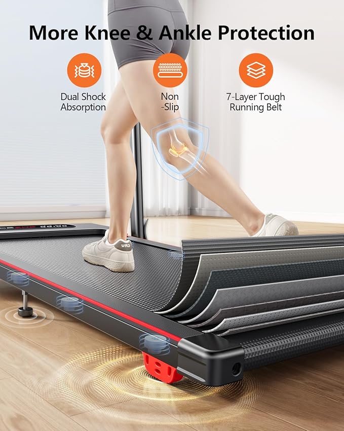 3 in 1 Under Desk Treadmill with 10% Incline, Walking Pad Treadmill with Removable Desk Workstation, Adjustable Height for Different Need, Foldable for Home Small Office