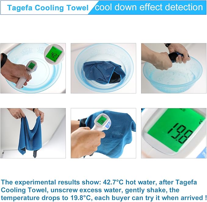 Cooling Towels 40 Pack 40"x 12", 160gsm Bulk Cool Towels, Soft Breathable, Super Absorbent, Quick Cold Towel, for Bowling, Yoga, Travel, Camping, Golf, Football, Hiking, Outdoor Work