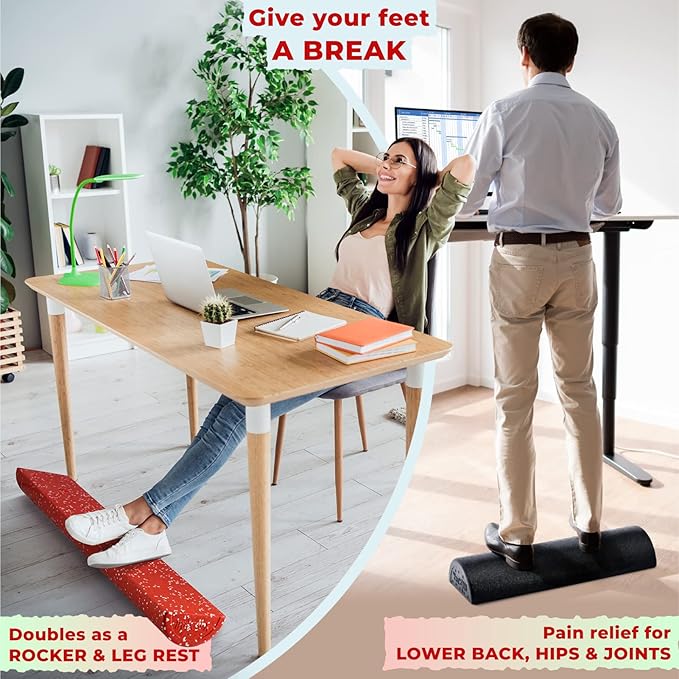 Yes4All High-Density EPP Half Round Back Roller Foam, Exercise Foam Roller for Yoga, Pilates & Stretching - 12, 18, 24, 36 inch