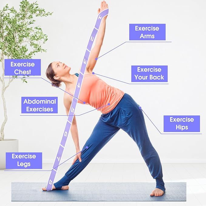 2Pcs Stretching Strap for Kids, Elastic Yoga Straps with Loops for Stretching Equipment, Kids Stretch Band, Resistance Bands, Gymnastics Stretch Band for Trainer Gymnastics Training, Yoga, Latin