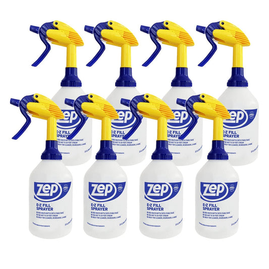 Zep E-Z Fill Professional Sprayer - 32 Ounce (Case of 8) - U43008 - Wide Mouth Spray Bottle for Easy Pouring, High Output, Great for Cleaners, Degreasers and More!