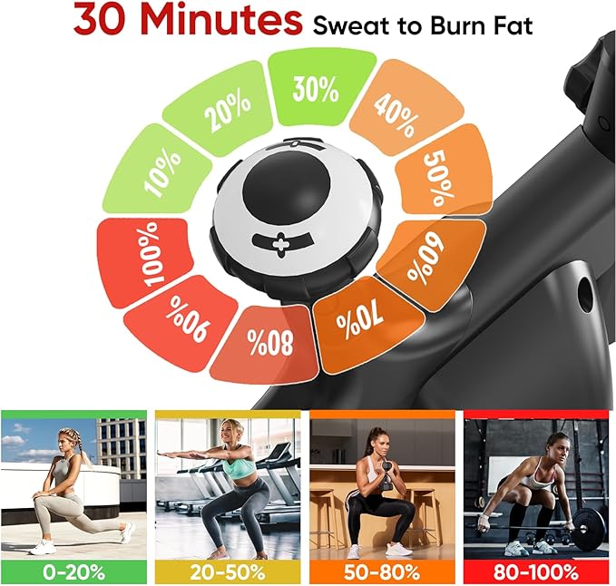 Exercise Bike, Stationary Bike for Home/Indoor Cycling Bike Silent Belt Drive, Stationary Bike with 300lbs Weight Capacity w/Comfortable Seat Cushion & Tablet Mount