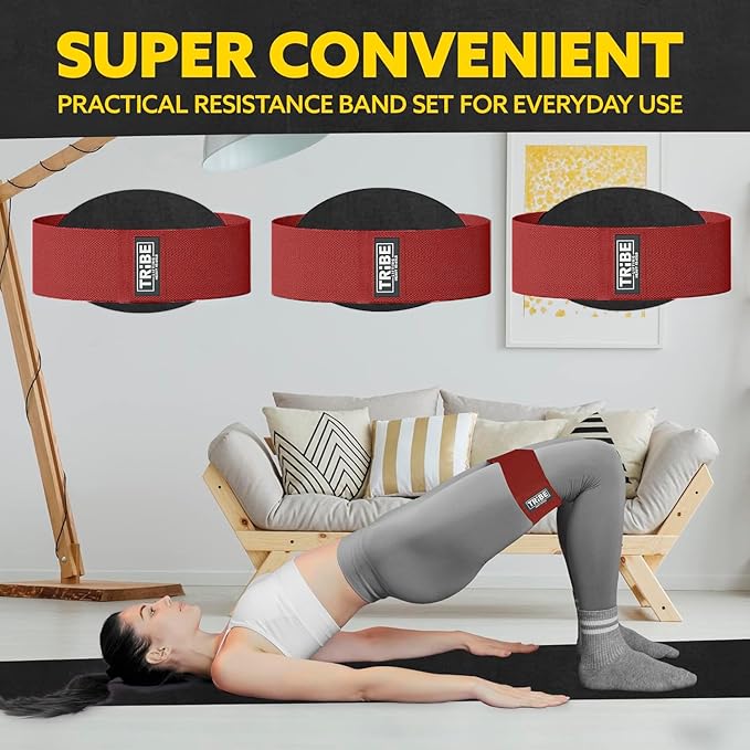 Fabric Resistance Bands for Legs - Workout Bands Resistance Bands for Men and Women - Booty Bands for Working Out - Exercise Bands Resistance Bands Set - Elastic Bands for Exercise