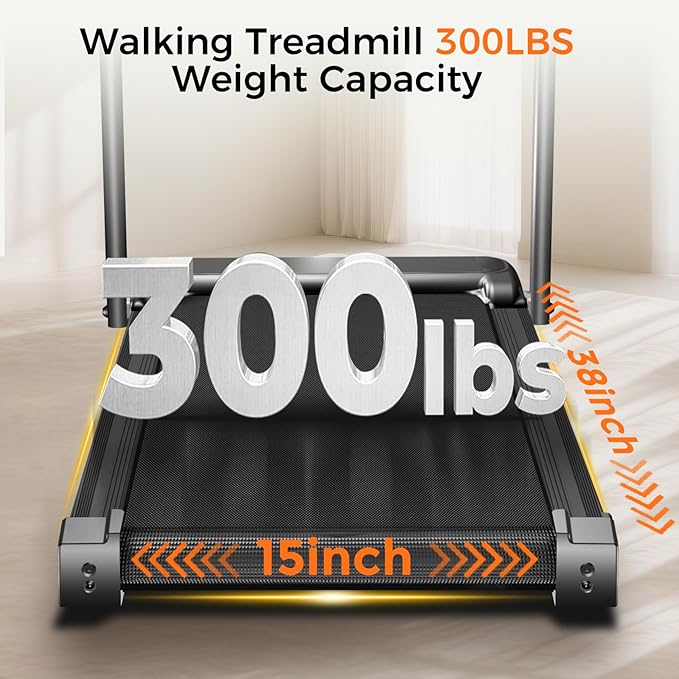 Treadmill with Incline, 3.0HP Small Treadmills for Home, Portable Electric Treadmill with Handles,Lightweight Walking Pad,Compact Running Treadmills,Walking Pad with Handle,LED Dispay,300LBS Capacity
