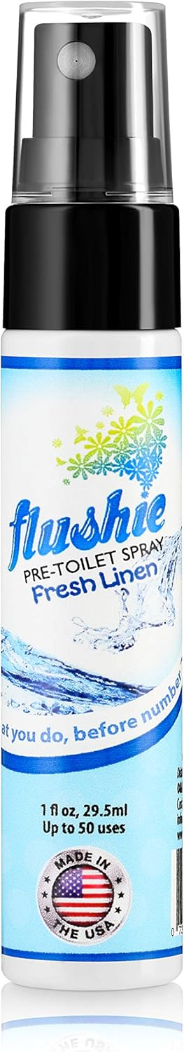 Flushie Pre-Toilet Sprays for Poop Travel Size Toiletries Bathroom Spray for Poop Spray for Toilet Deodorizer Traveling Essentials Poop deodorizer Poop Odor eliminator