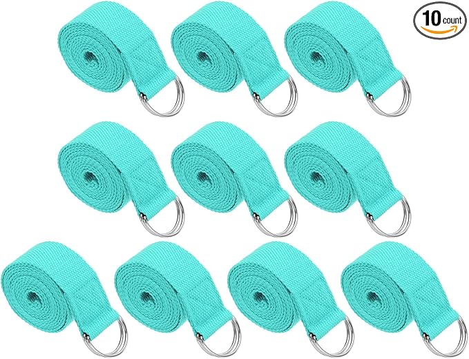 PATIKIL Yoga Strap for Stretching, Cotton Yoga Belt with Adjustable Metal D-Ring Buckle Stretch Band for Fitness Pilates