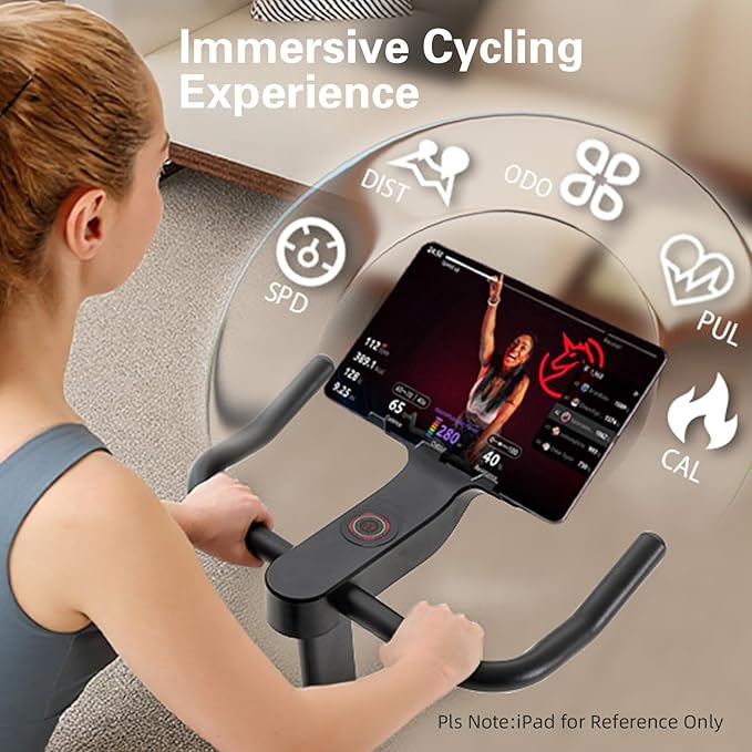 YESOUL Indoor Exercise Bike for Home, Stationary Bike with Silent Magnetic Resistance, 300lbs Capacity, Stable Triangle Frame, Adjustable Resistance & Smart App with Scenic Rides and Live Classes