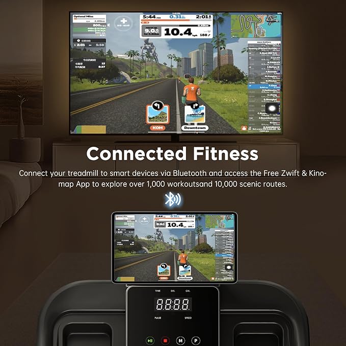 Treadmills for Home, 3.0HP Quiet Brushless Foldable Treadmill with Incline, Small Space Portable Running Walking Machine, 300/240 Lbs Capacity with 12 Preset PROG, LED Display and Phone Holder