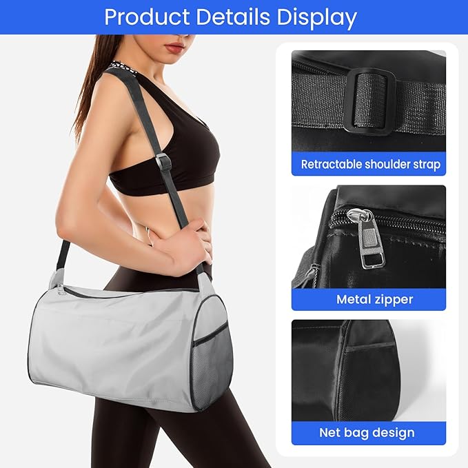 C&F BOGMOST Small Gym Bag for Women & Men,Small Lightweight Duffel Bag Carry On Bags Mini Duffel Travel Bag Waterproof Sports Bags for Workout/Sport/Travel,Royal blue