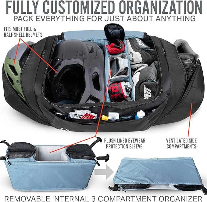 Wildhorn Gulch 70L MTB Duffle Bag for Travel - Lightweight & Durable Gym Bag for Women & Men. Ideal for Biking, Motorcycle, and Sports