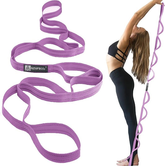 Premium Durable Stretch Straps with Loops, Stretching Strap for Physical Therapy, Multi-Loop Yoga Strap Fitness Exercise Strap for Yoga, Pilates, Dance, Flexibility&Exercise