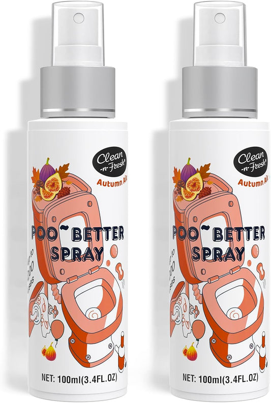 Clean-n-Fresh Toilet Spray, Autumn Air, Bathroom Odor Deodorizer, Air Fresheners for Home and Work, 6.8 Fl.Oz, Up to 400+ Uses