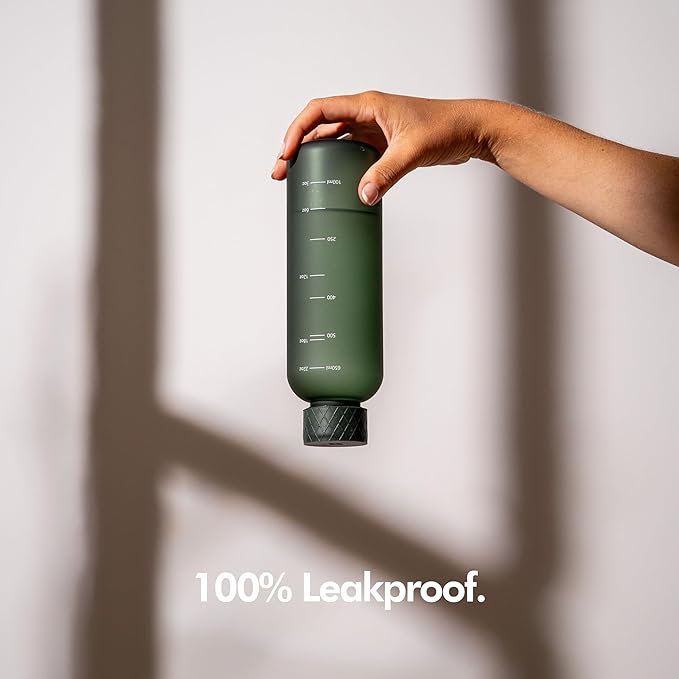 KIVY Slim Water Bottle 22oz [Lightweight & Shatterproof] - Small Drinking Waterbottle - Red Bottle Without Straw for School, Sport & Travel - Drinking Bottle Dishwasher Safe, BPA Free