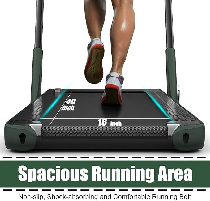 GYMAX Walking Pad, 2 in 1 Free Installation Under Desk Treadmill with Smart App, Remote Control & LED Display, 2.25HP Foldable Portable Compact Running Machine for Small Spaces Home Office