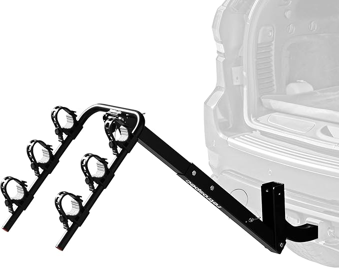 Retrospec Lenox 2-5 - Bike Hitch Rack for Cars, Trucks, SUVs with 2” Hitch | Foldable Steel Frame with Anti-Rattle Adapter, Tie Down Cradles and Straps - Fits Most Frames