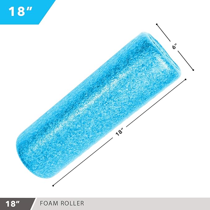 High-Density Round Foam Rollers - 4 Size and 8 Color Options - Massage Rollers for Stretching, Deep Tissue and Myofascial Release