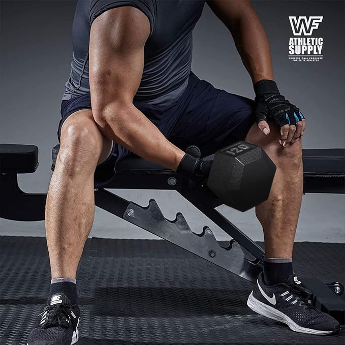 WF Athletic Supply 200Lb Dumbbell Set, 10-30Lb Dumbbell Set with Two-Tier Storage Rack for Muscle Toning, Strength Building & Weight Loss - Multiple Choices Available