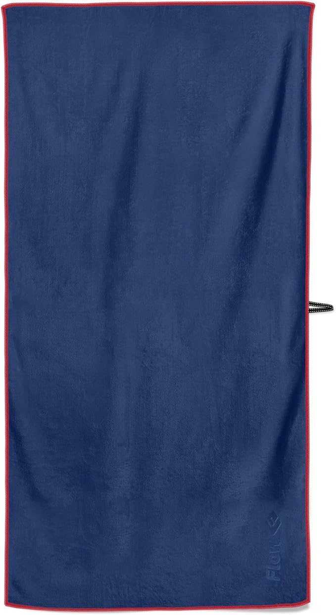 Flow Hydro Sport Towel - Microfiber Quick Dry Swimming Towels for Swim, Pool, Triathlon, and Other Water Sports in Medium, Large, XL, and Hooded Sizes (Navy, X-Large (72" x 40"))