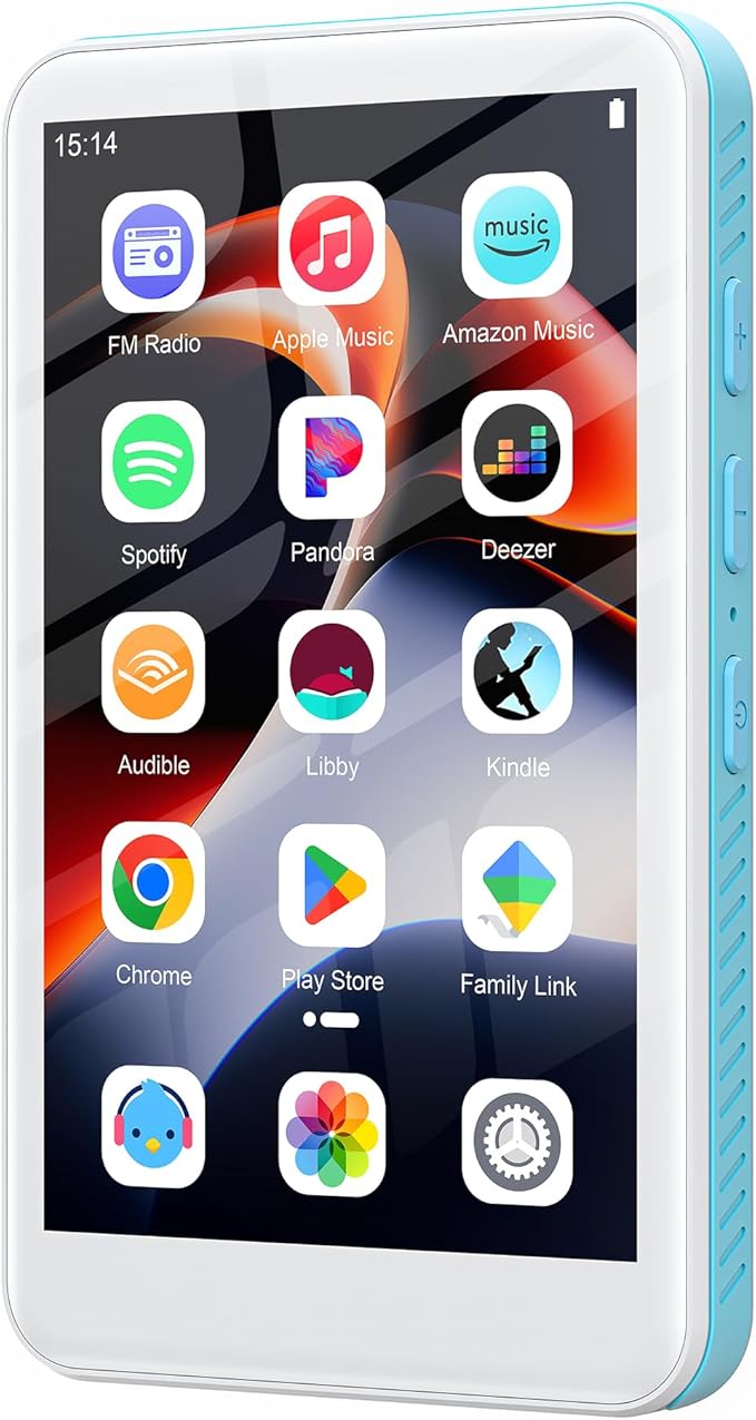 160GB MP3 Player with Bluetooth and WiFi, SWOFY D08 Android 13 OS MP3 & MP4 Players with 4" Touchscreen and HD Speaker,Music Players with Spotify,Pandora, Audible, Amazon Music, Play Store, FM Radio