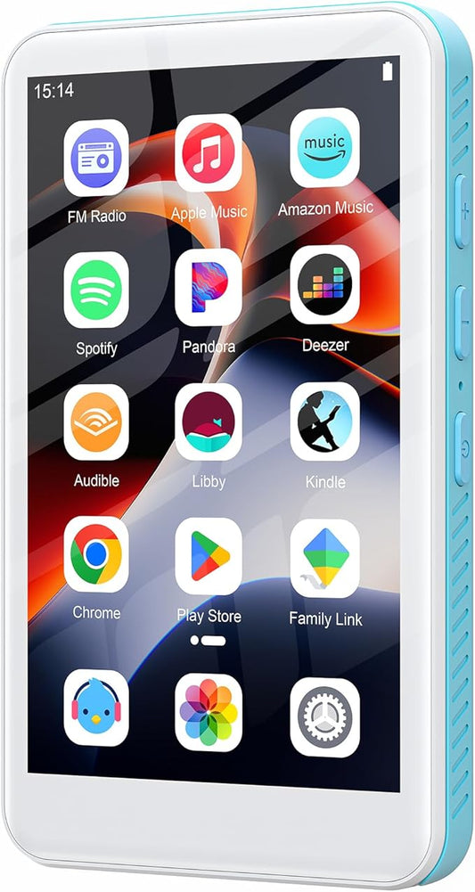 160GB MP3 Player with Bluetooth and WiFi, SWOFY D08 Android 13 OS MP3 & MP4 Players with 4" Touchscreen and HD Speaker,Music Players with Spotify,Pandora, Audible, Amazon Music, Play Store, FM Radio