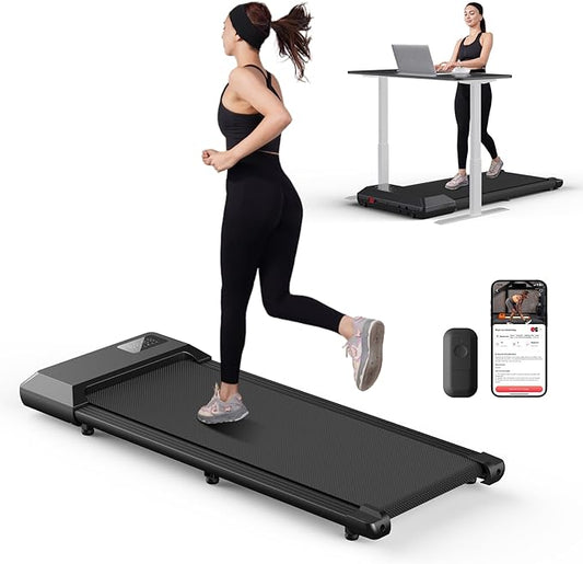 SupeRun Walking Pad, Under Desk Treadmill, 3 in 1 Portable Treadmill with Remote Control LED Display, 2.5 HP Quiet Walking Jogging Machine for Office Home Use, 300 Lbs Capacity