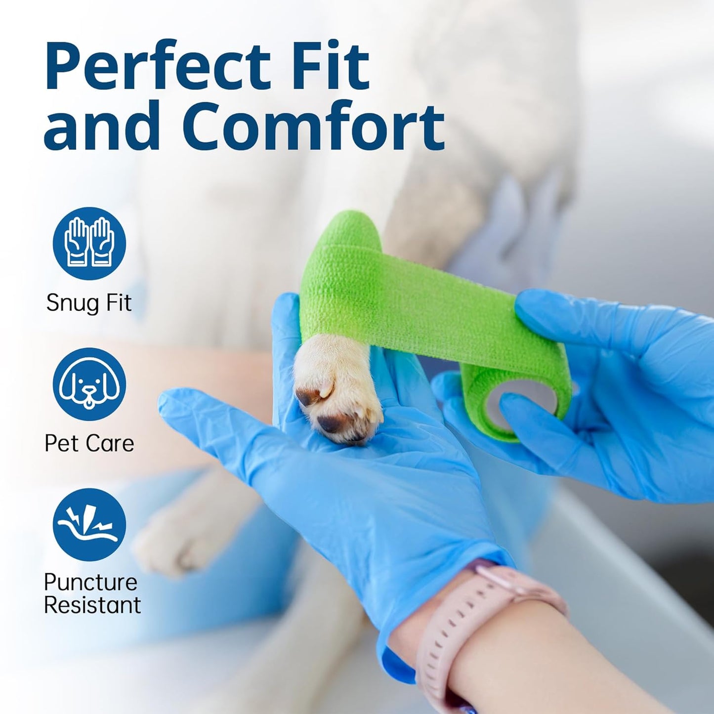 Disposable Nitrile Exam Gloves, Blue, Nitrile Gloves Disposable Latex Free, Medical Gloves, Cleaning Gloves, Food-Safe Rubber Gloves, Powder Free, Non-Sterile, 1000-ct Case (XL)