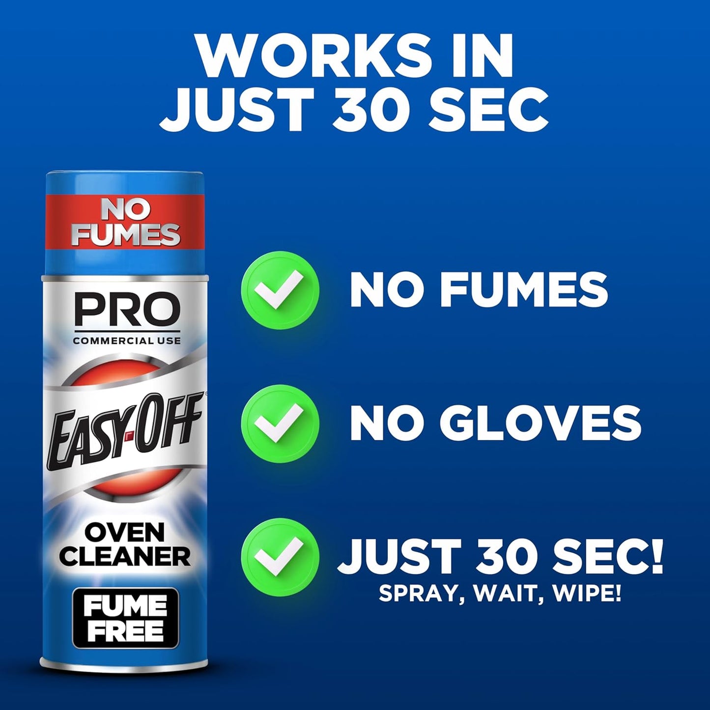 Easy-Off Fume Free Oven Cleaner Spray, Lemon, 24oz, Removes Grease