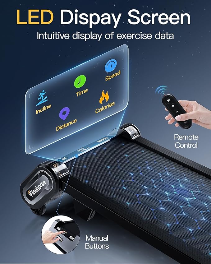 Walking Pad Treadmill with Auto Incline, 6 in 1 Under Desk Treadmill, 6-Level Incline Treadmills, 2.5HP Portable Treadmills for Home with 330LBS Capacity, LED Display, Remote Control