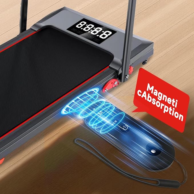 Walking Pad Treadmill with Incline and Handle Bar, 7.5MPH Under Desk Treadmill for Home Office, 360 Lbs Capacity Portable Treadmills with Remote Control, Led Display