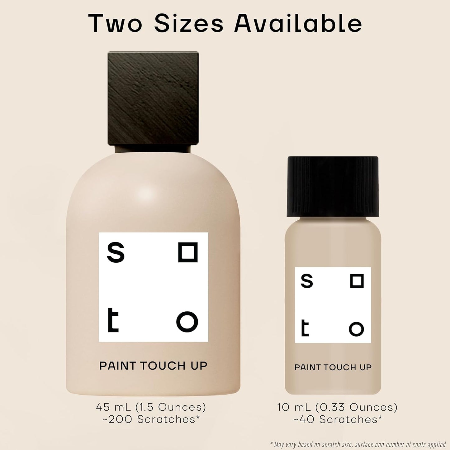soto White Paint Touch Up, Multi-Surface, Satin Finish (No. 01 Perfect White) — 10 Milliliters of Scratch Repair for Furniture, Walls, Cabinets, Trim, Doors, Indoor/Outdoor