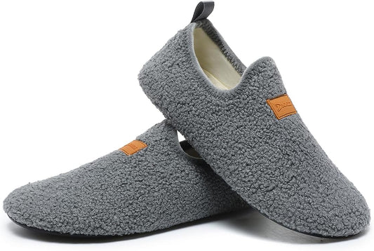 QZKDM Lightweight Slip on Grip Indoor House Slippers Barefoot Non Slip Home Exercise Yoga Shoes for Men Women