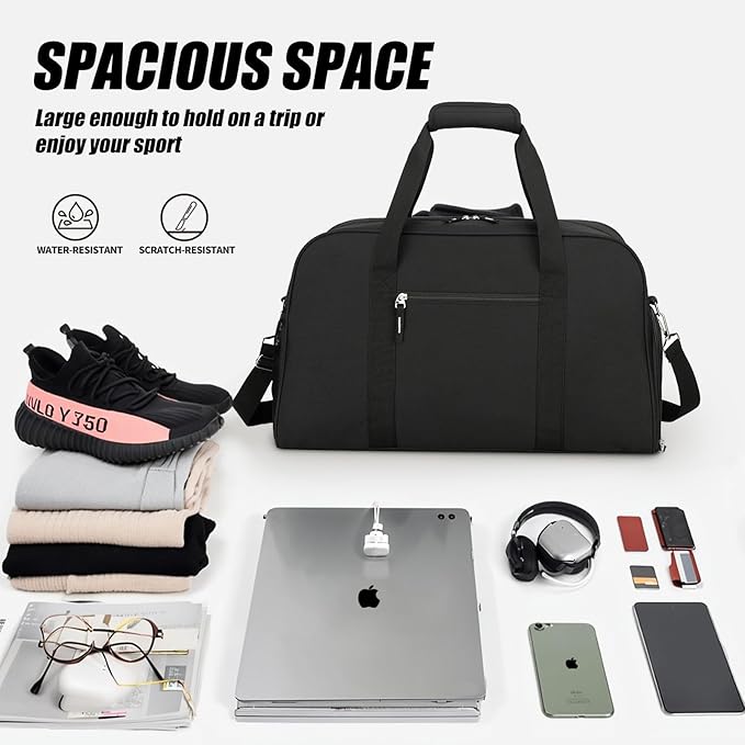 Searock 21 Inch Gym Bag with Shoe Compartment, Sports Duffle Bag for Travel, Carry On Duffel Bag, Weekender Overnight Bags for Men and Women Traveling