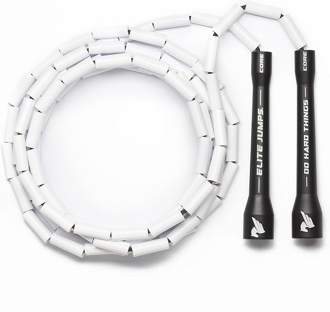 Elite Jumps - Do Hard Things 1” Beaded Jump Ropes - Strong & Durable Materials - Resize & Adjust - Fitness & Cardio Training - Improve Rhythm, Speed, Agility