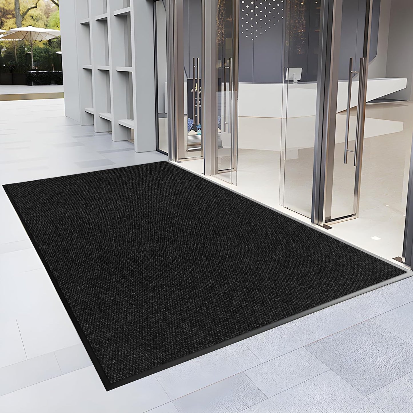 4′ x 23′ Front Door Mat Indoor Outdoor Entrance, Commercial Floor Mat Heavy Duty Dirt Trapper Entryway Doormat, Custom Size Non Slip Rubber Backing Welcome mat, Door Mat for High Traffic Area