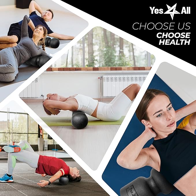 Yes4All EVA Firm Foam Rollers for Yoga & Pilates, Available in 12, 18, 24, 36 inch, Yoga Roller for Massage, Stretching, Core Strengthening