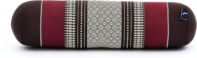 Leewadee Small Yoga Bolster – Shape-Retaining Cervical Neck Roll, Tube Pillow for Comfortable Reading, Kapok Filling, 22 x 6 x 6 inches